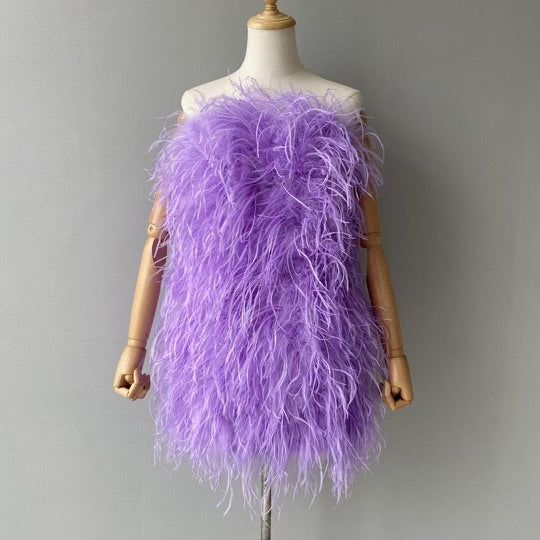 Ostrich feather hotsell mini dress